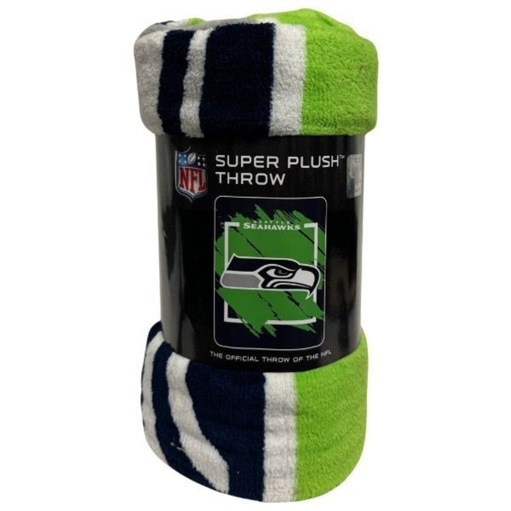 Seattle Seahawks Plush Soft Blanket Throw Micro Raschel Dimensional NFL New